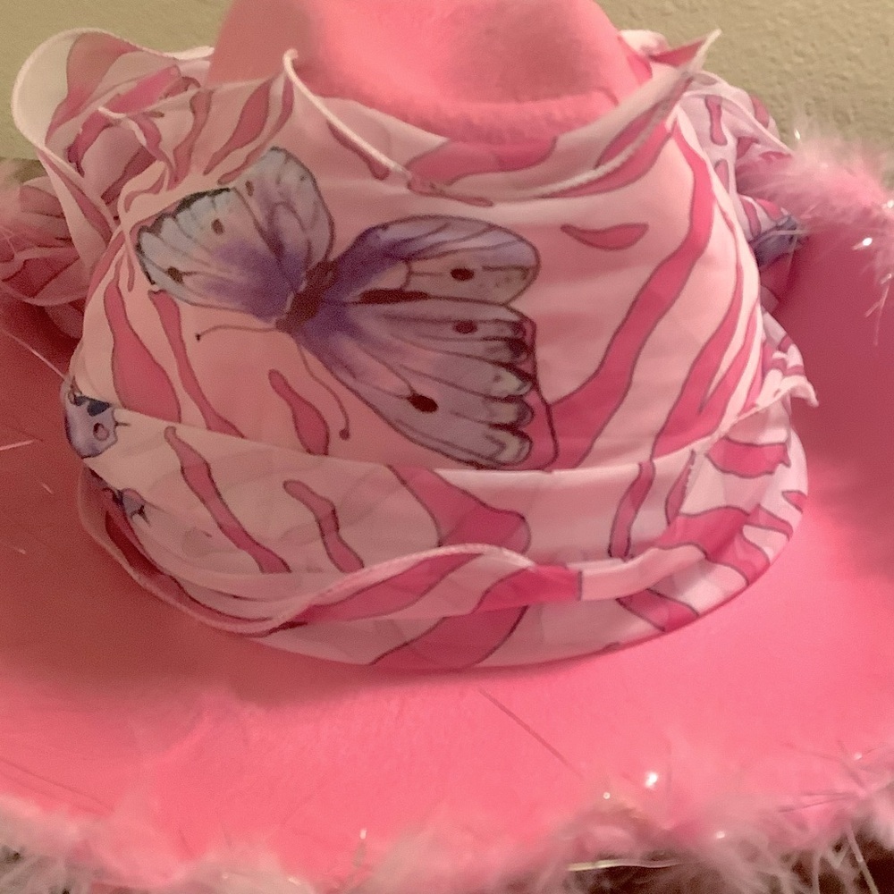Pink Felt Party Cowboy Hat - Picture 7 of 7